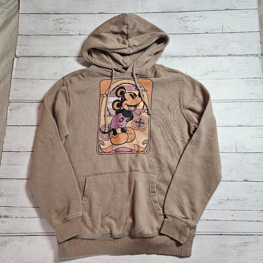 Disney Mickey Mouse Retro Psychedelic Hoodie Size SM